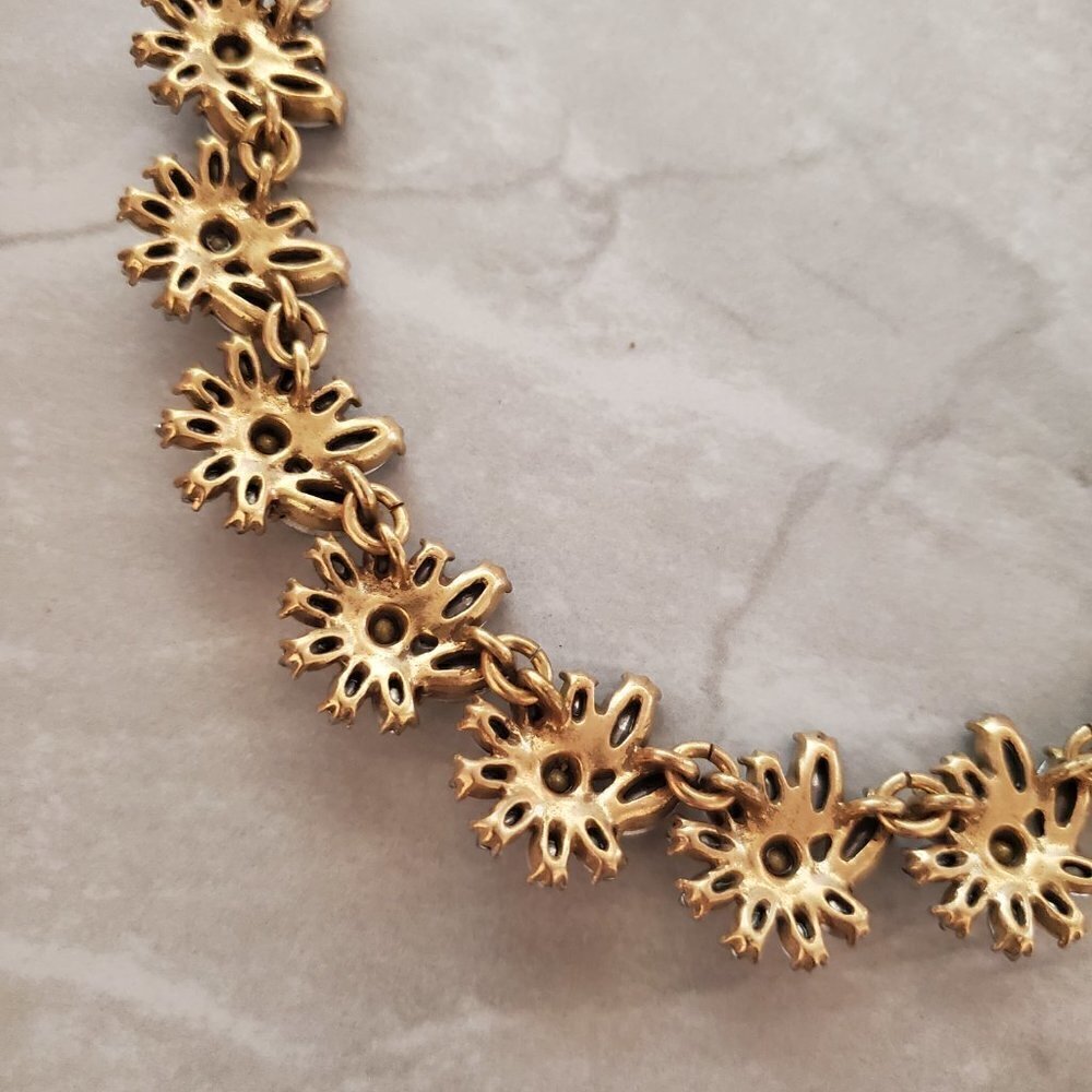 ✨ J.Crew Rhinestone Crystal Cluster Statement Bridal Wedding Necklace ✨ - Picture 14 of 16